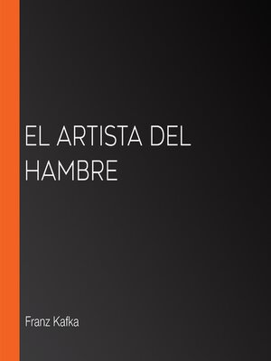 cover image of El artista del hambre